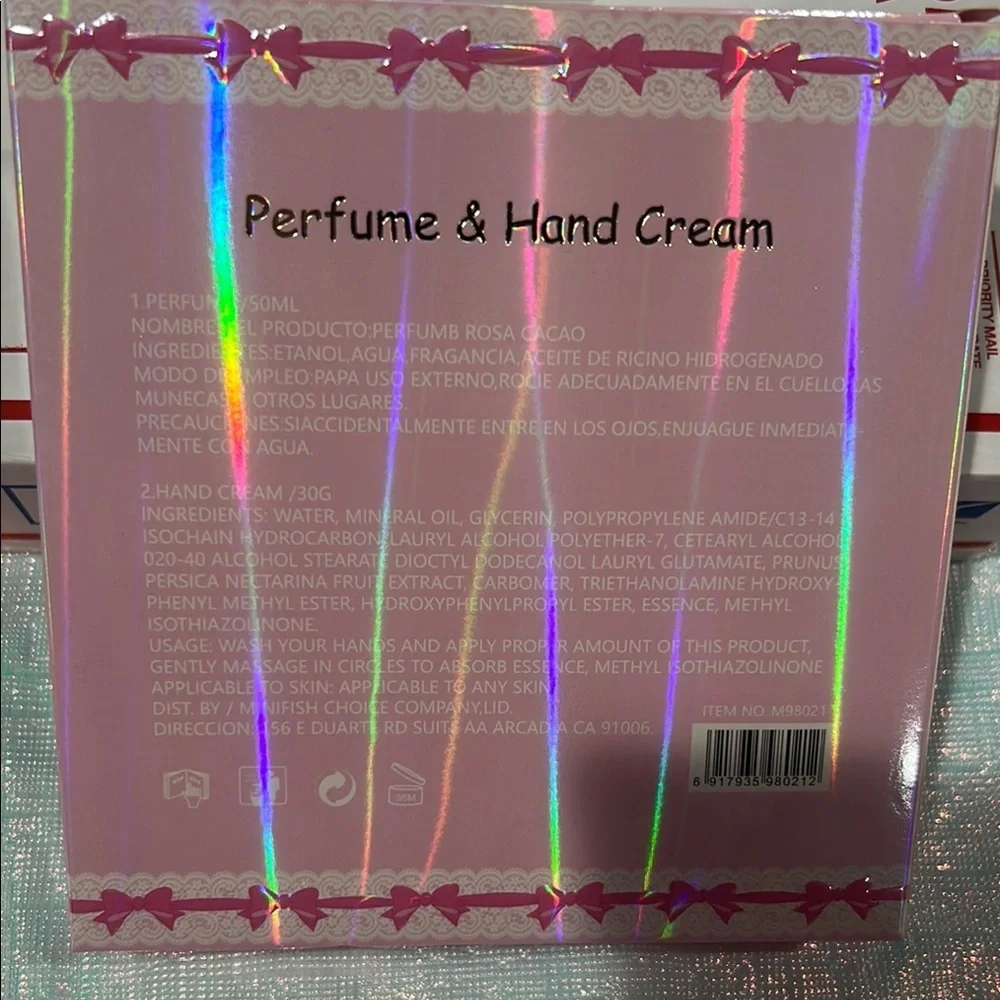 938. Hello Kitty Pink Floral Perfume and Hand Creme Set